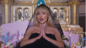 A priest was dismissed for permitting a famous singer to shoot a provocative music video in their church.