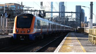 The map displays the names and colors of the new London Overground lines.