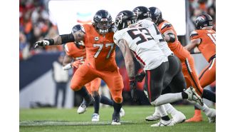 The Broncos' dominant win against the Falcons shows their offense line is strong.