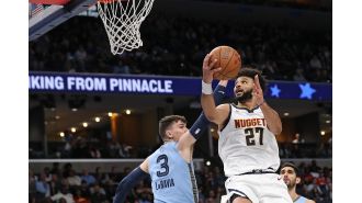 Nuggets defeat Grizzlies in NBA Cup game without Jokic, with Murray's strong performance and Westbrook's record-breaking play.