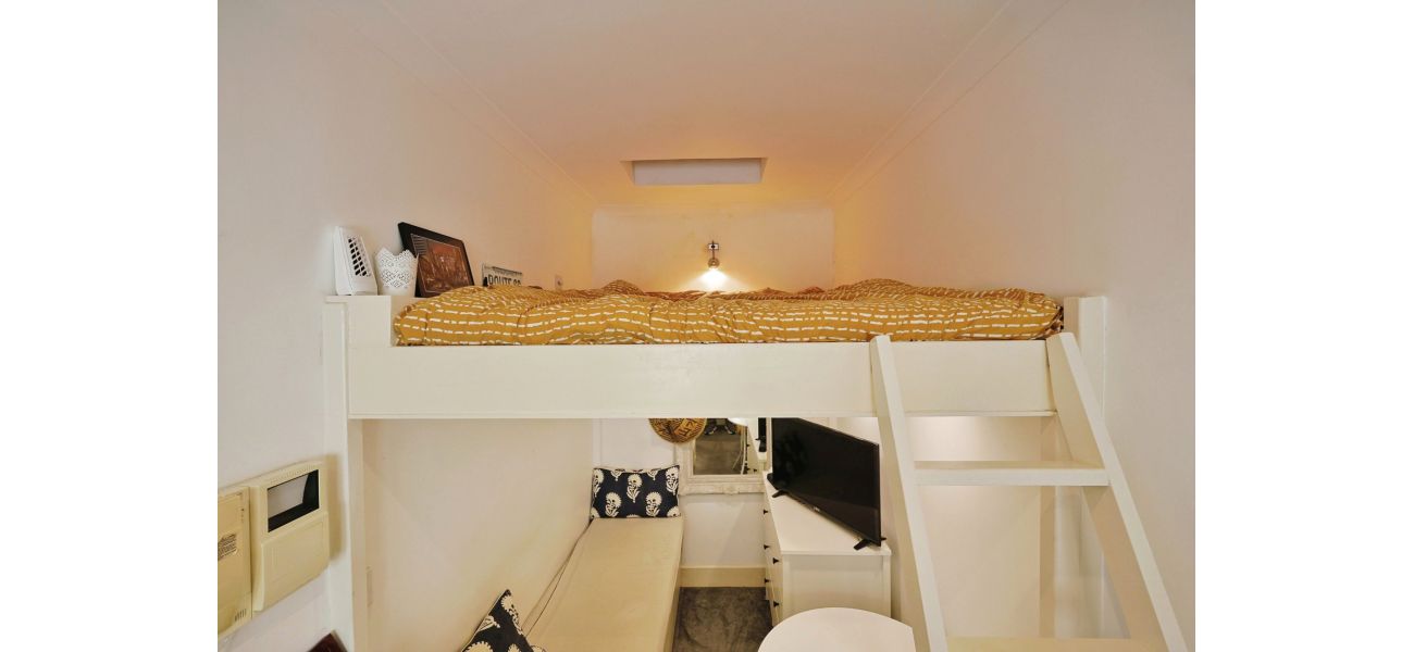 A tiny cupboard in a historic London building is for sale for £250,000, measuring less than 3ft in width.