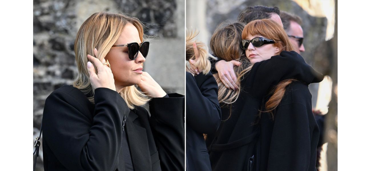 Liam Payne's girlfriend and Girls Aloud appear sad at his funeral.