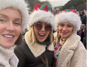 Corrie actors express love on Christmas outing, overwhelmed with emotion.