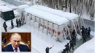 Russian President Putin disappears as Moscow constructs expensive mobile nuclear shelters.