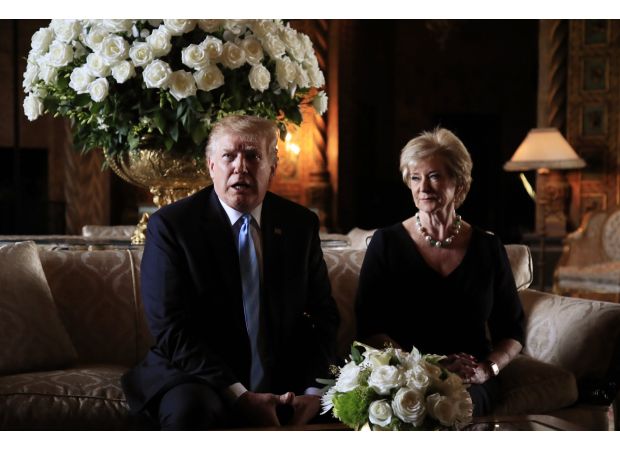 Trump chooses former WWE leader Vince McMahon's spouse Linda to be education secretary.