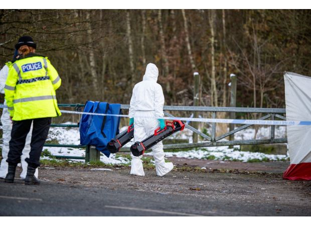 Police discover deceased infant in field following extensive search and sealing off of surrounding area.
