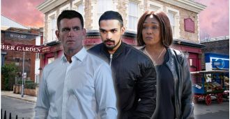EastEnders star caught in steamy love triangle as she falls for two men.