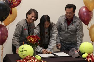 Nguyen's signing to DU Pioneers tennis marks the end of a collaborative community effort.