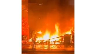 Homeless camp in central London destroyed by fire, now being rebuilt by heroes.