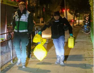 People forced to leave their homes due to discovery of radioactive waste in garbage bags.