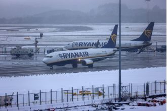 Big UK airport warns of possible flight cancellations due to icy and snowy conditions.