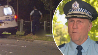 Man arrested for stabbing police officer in chest.