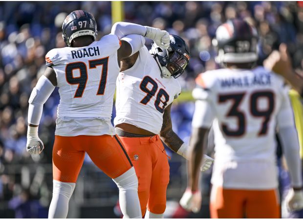 Broncos' defense praises John Franklin-Myers' impact on stopping the run and pass.