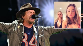 Pearl Jam stops concert to honor two teens who died from poisoning.