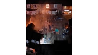Dramatic photos show a devastating fire on Coronation Street, bringing tragedy to the Platts.