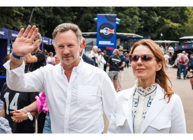 F1 boss Christian Horner praises wife Geri Halliwell and discusses recent scandal in interview.