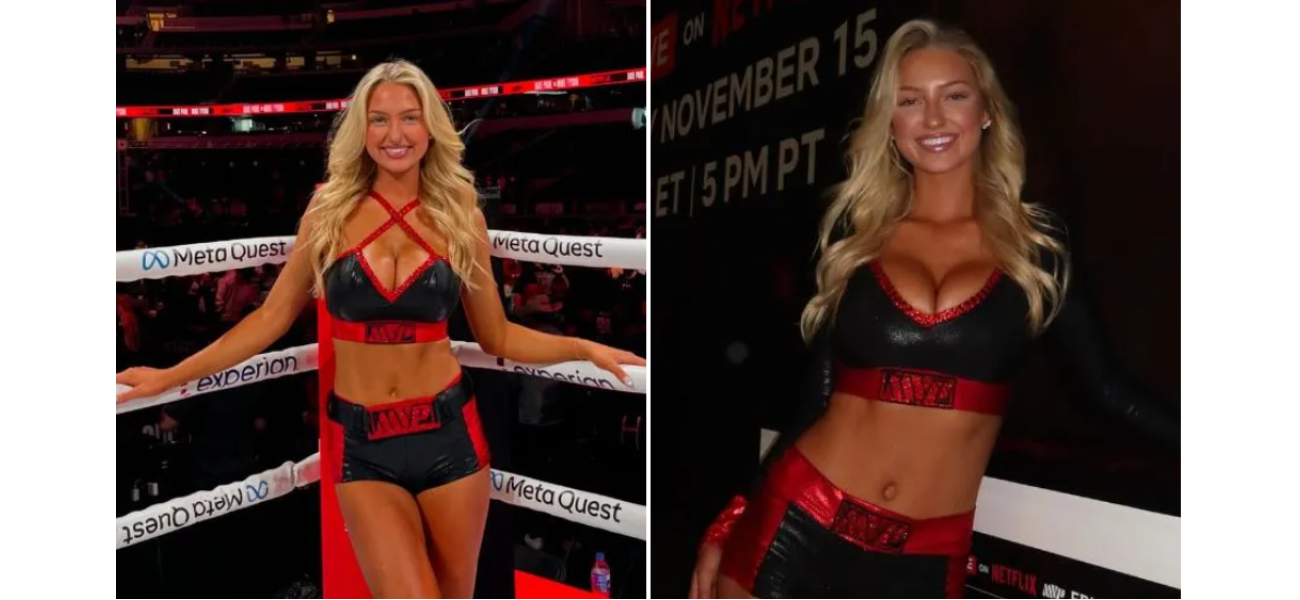 Ring girl speaks out after gaining widespread attention at Jake Paul and Mike Tyson's boxing match.