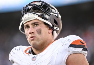 Zach Allen, a defensive end for the Broncos, may not be able to play against the Raiders due to injury.