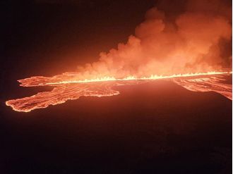 Iceland's massive volcano on Rekjanes Peninsula erupts once more.