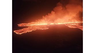 Iceland's massive volcano on Rekjanes Peninsula erupts once more.