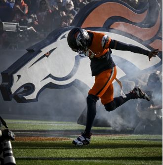 Broncos cornerback Pat Surtain II admires Deion Sanders' Nike Air Diamond Turf cleats for embodying Sanders' identity.