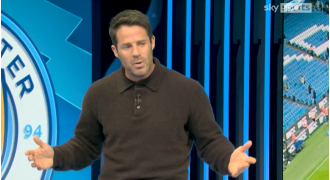 Jamie Redknapp criticizes underperforming Man City player following loss to Tottenham, saying he was unable to defend against opponents.