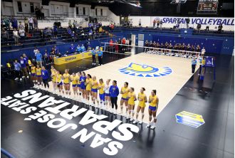 San Jose State volleyball earns bye in MW Tournament; Spartans set to face team that declined to play them earlier.