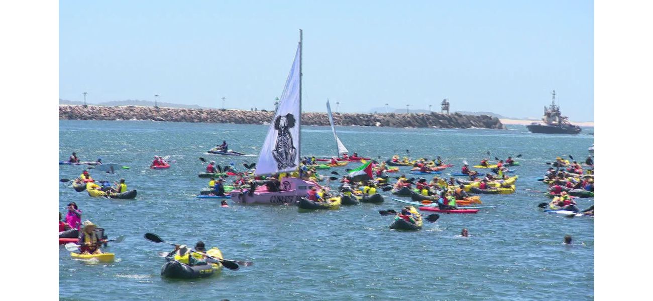 170 climate activists were taken into custody by police during a protest at Newcastle port.