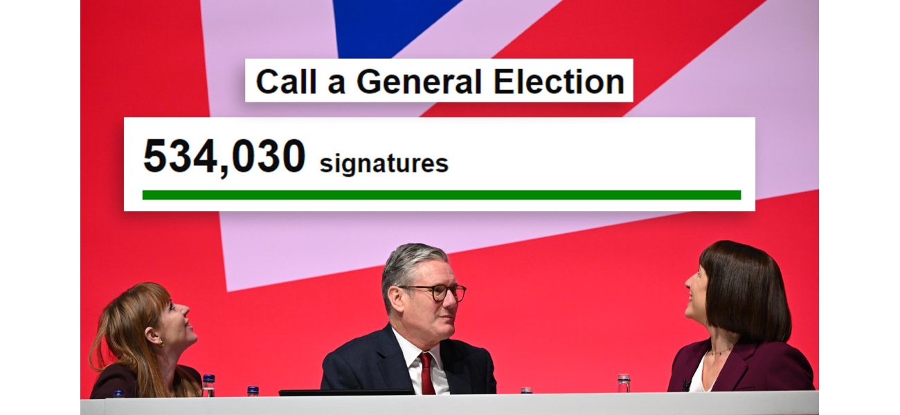 Half a million people demand a General Election shortly after Labour's victory.