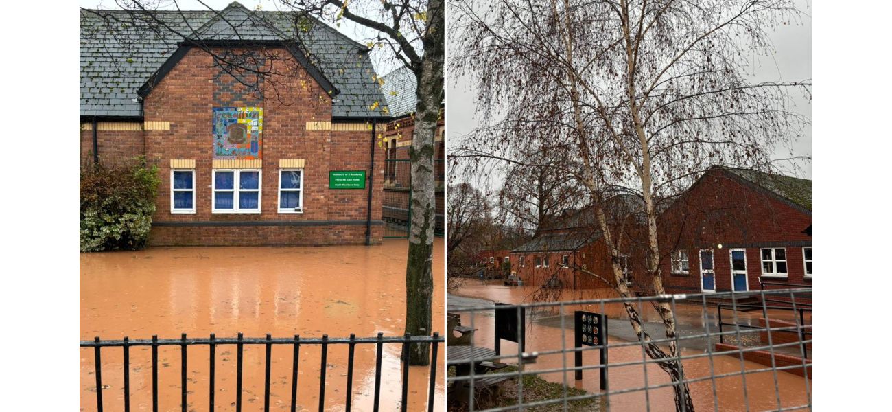Flood-damaged school reopens only to be hit by another flood from Storm Bert.