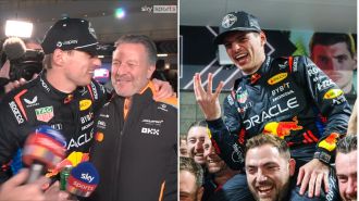 Verstappen playfully takes a jab at Norris' team owner following his own victory in Formula 1.