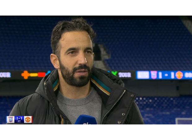 Ruben Amorim criticizes Joshua Zirkzee and Jonny Evans following Manchester United's tie with Ipswich.