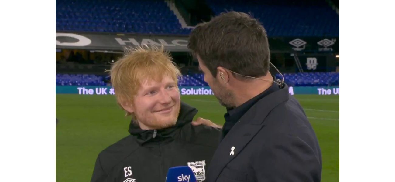 Ed Sheeran criticized for rudely interrupting Sky Sports interview.