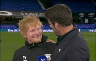 Ed Sheeran criticized for rudely interrupting Sky Sports interview.