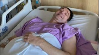 Paddleboarder narrowly escapes danger when accidentally hit by boat propellor.