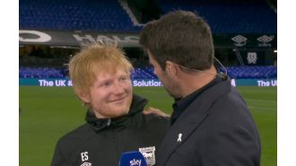 Ed Sheeran criticized for rudely interrupting Sky Sports interview.