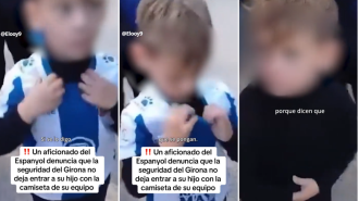 Anger over 5-year-old soccer fan being made to take off shirt before game.