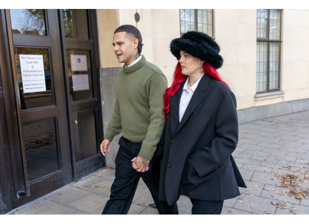 Anne-Marie stands by her husband Slowthai as he attends his court hearing for a rape accusation.