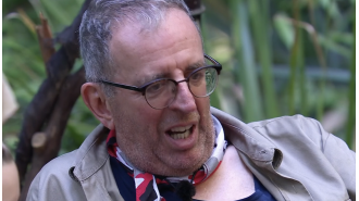 Campmate on I'm A Celebrity surprises Reverend Richard Coles with sex education, leaving him blushing.