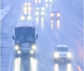 Mountain roads in Colorado are currently covered in snow, making them dangerous and slippery.