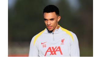 Liverpool player seen at practice before facing Real Madrid.