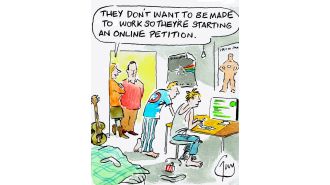 Guy Venables' daily cartoon for Metro newspaper.