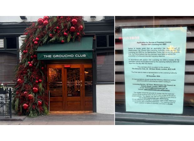 Famous London club popular with stars shut down due to accusation of serious crime.