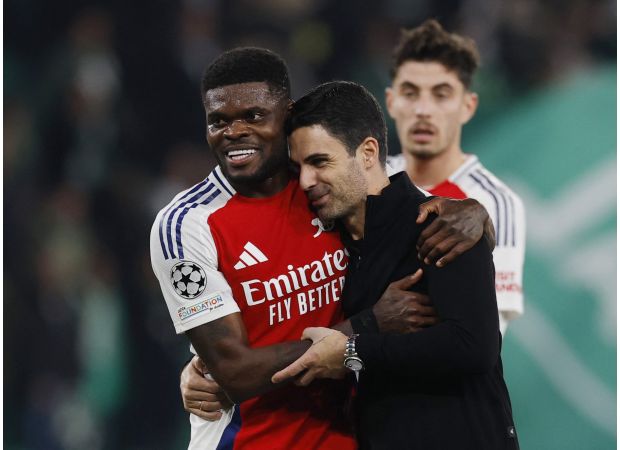 Arteta praises Arsenal player for outstanding performance in 5-1 win against Sporting.