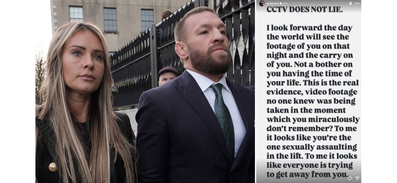 McGregor's partner Dee Devlin comments on his loss in a sexual assault lawsuit.