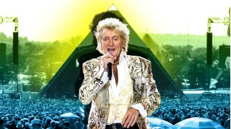 What is the Glastonbury legend slot and is Sir Rod Stewart a good choice for it?