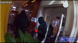 TV celebrity assaulted by armed thieves while they stole £200,000 worth of jewelry.