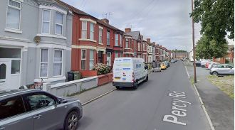 Two people arrested after baby found unconscious in home.