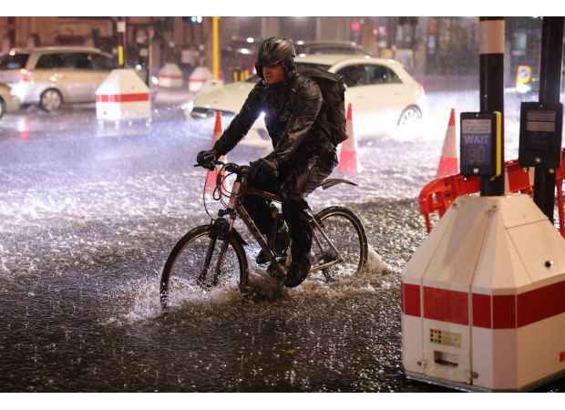 Severe weather system Conall moves over the United Kingdom, causing intense rainfall and nearly 100 flood alerts.