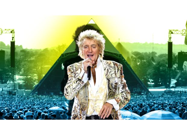 What is the Glastonbury legend slot and is Sir Rod Stewart a good choice for it?
